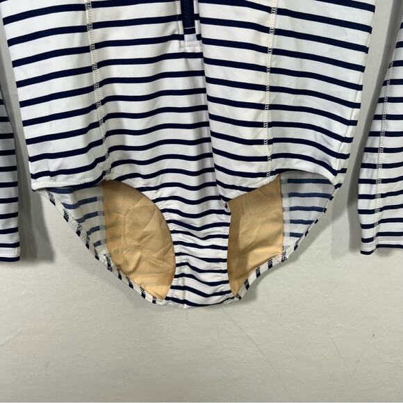 Cabana Life Navy striped zipup Unisuit 50+UPF Size Large NWT - Picture 6 of 12